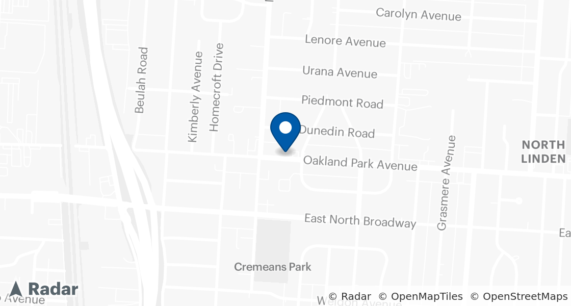 Map of Dairy Queen Location:: 960 Oakland Park Ave, Columbus, OH, 43224-3310
